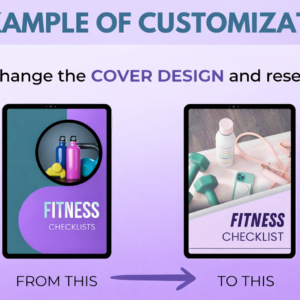 Fitness Goals Checklist Printable PDF with Full PLR License