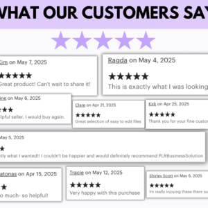 Fitness Goals Checklist Printable PDF with Full PLR License