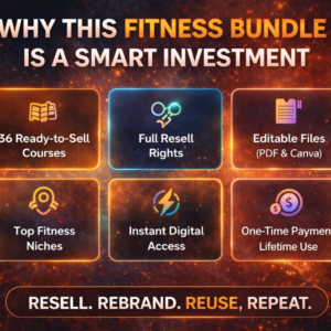 36 High-Value Fitness Courses – Edit, Rebrand & Resell