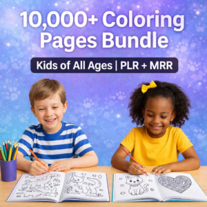 10K+ Coloring Pages for Kids – Printable Activity Sheets with Resell Rights