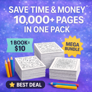 10K+ Coloring Pages for Kids – Printable Activity Sheets with Resell Rights