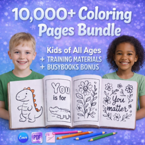 10K+ Coloring Pages for Kids – Printable Activity Sheets with Resell Rights