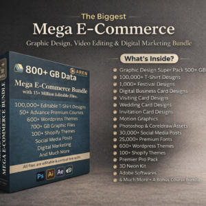 E-Commerce, Graphic Design & Video Editing Master Bundle