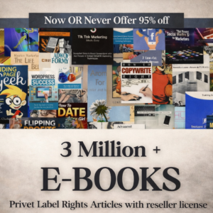3 Million+ eBooks & 3M PLR Articles Bundle – Resell Rights Included