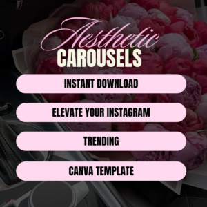Pink Content Creator Carousel Kit – 100 Canva Slides