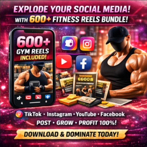 600+ Gym & Workout Reels for Men – Viral Content Bundle