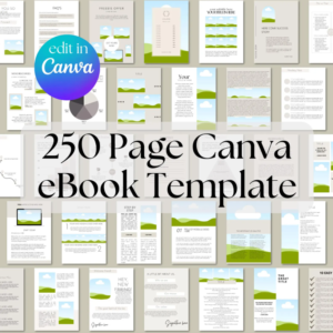 250-Page Canva eBook & Course Workbook Template