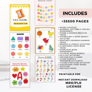 35,500 Homeschool & Kids Learning Activities Bundle (PLR/MRR)