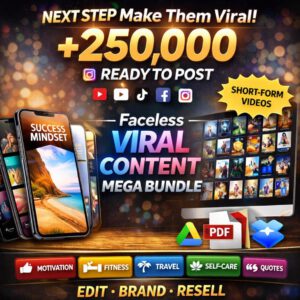 250K+ High-Converting Viral Reels (PLR/MRR) – Faceless Content Ready to Post on TikTok & IG