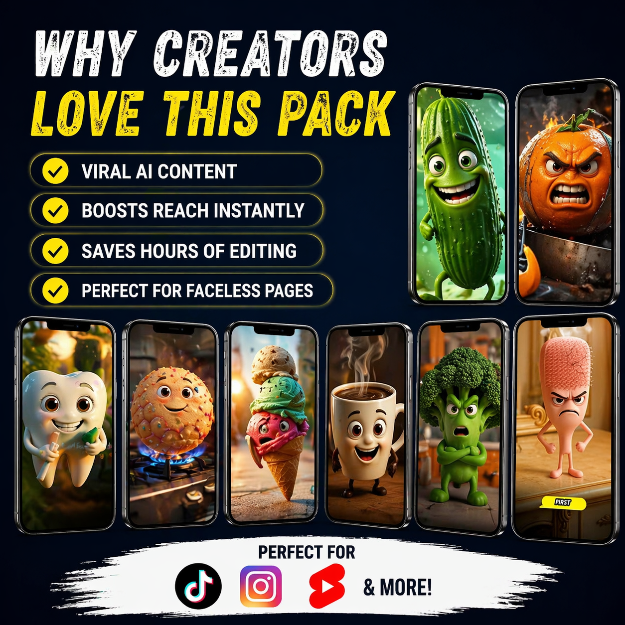 1200+ AI Viral Videos Pack – Ready-to-Use Content for Social Media Growth - Image 3